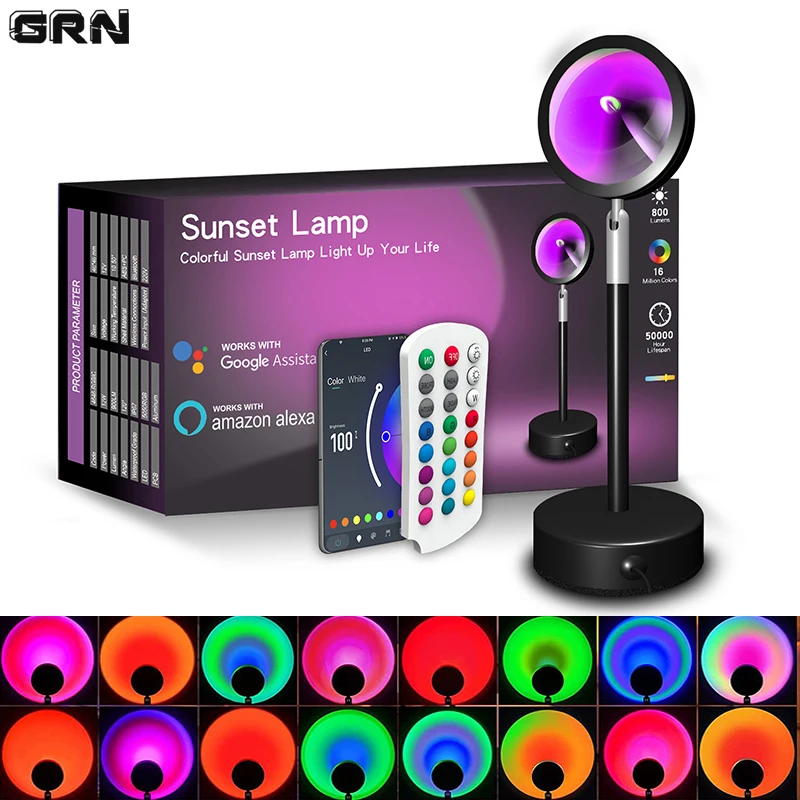 Smart Home Integration - Smart LED Sonnen untergang Lampe bunt