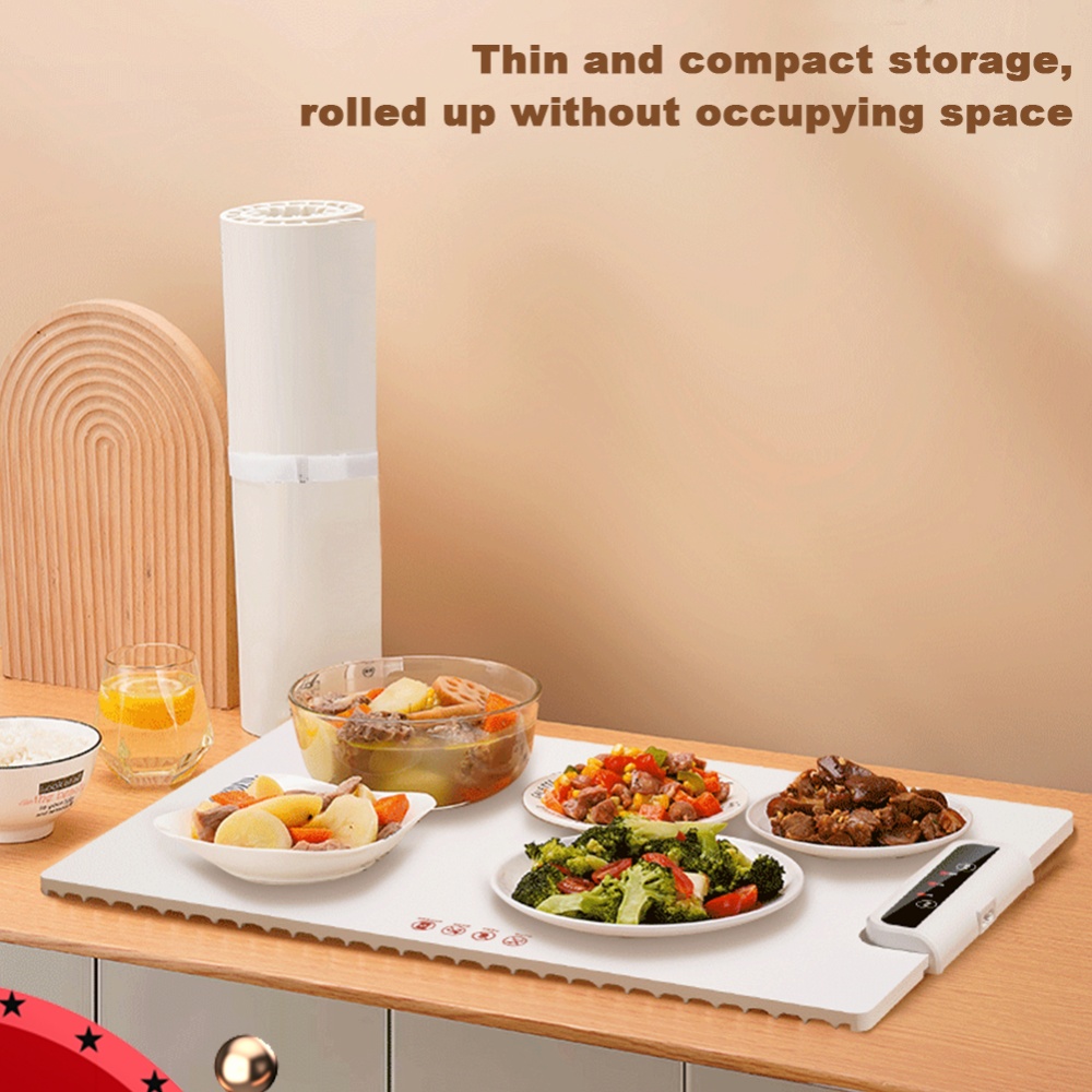 Smart Home Tools - Faltbare Silikon-Speisewärmeplatte mit Schnellaufheizfunktion, 220V, Intelligente
