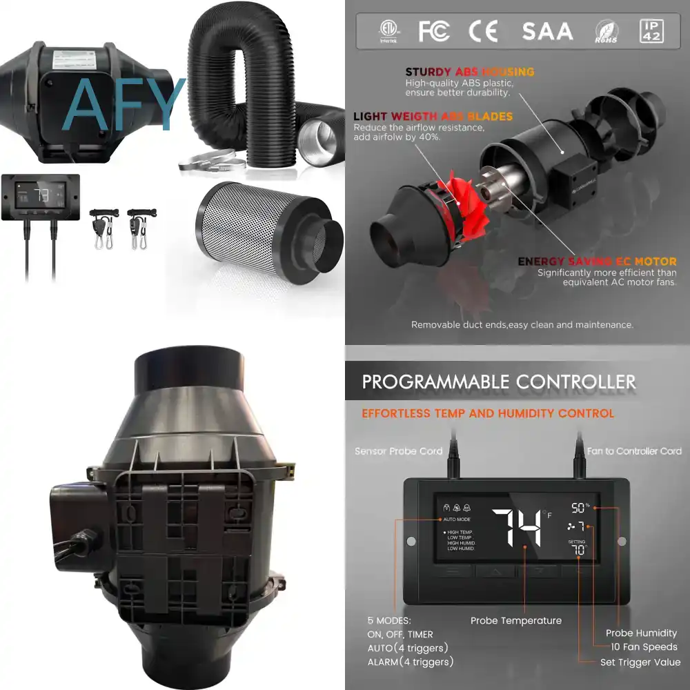 Smart Home Ventilation System - Für Smart 4-Zoll- und 6-Zoll-Kanalventilatoren: Kohlefilter-Kit