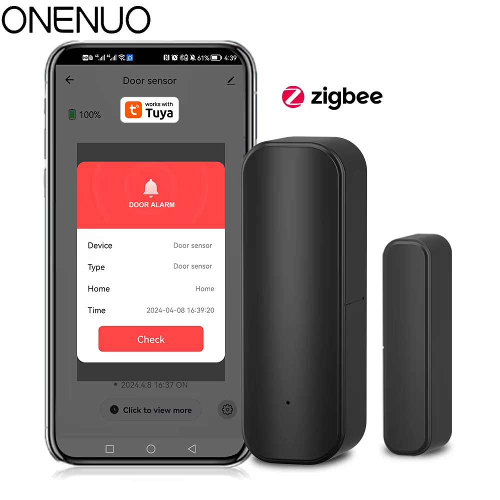 Smart Home Ecosystems - Zigbee Fenster-Tür-Sensor, schwarze Farbe, Smart Home