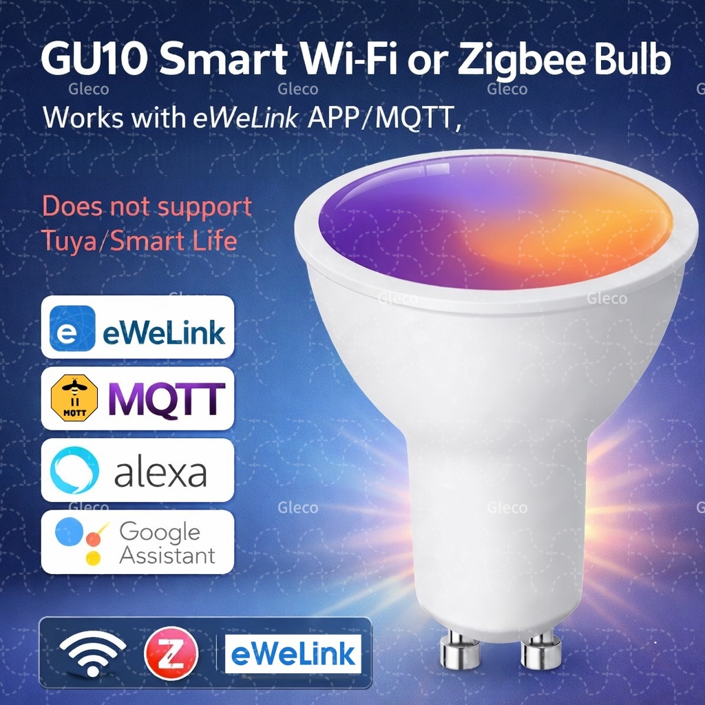 Smart Home Samsung - Ewelink GU10 Zigbee LED-Glühbirnen WLAN-Smart-LED-Lampe RGB