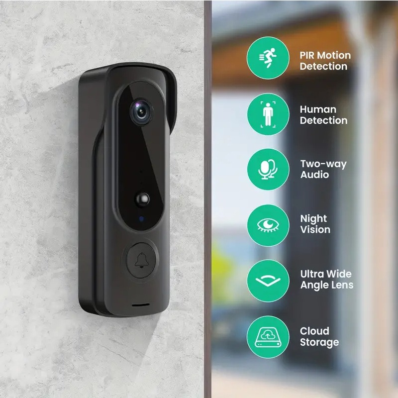 Smart Home Samsung - Outdoor Drahtlose Türklingel Solar Abdeckung 1080P