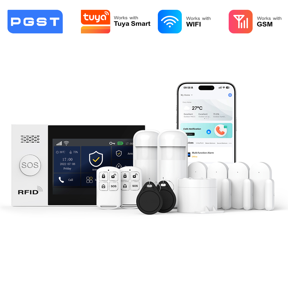 Smart Home Ecosystems - PGST intelligente Einbruchmelder Komplettset WiFi 2G