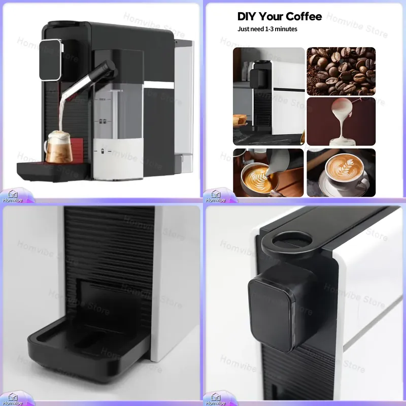 Smart Home Hotel - Intelligente Tragbare Espresso-Kaffeemaschine mit Milchaufschäumer für