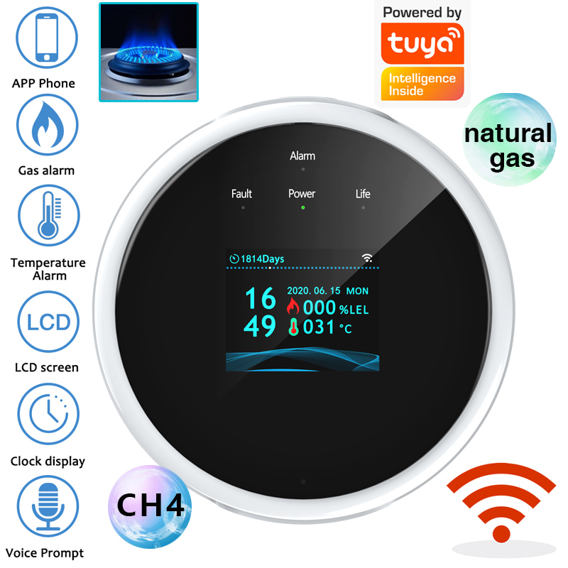 Smart Home Ecosystems - 2,4G WiFi Gasalarm-Sensor, Detektor für brennbare