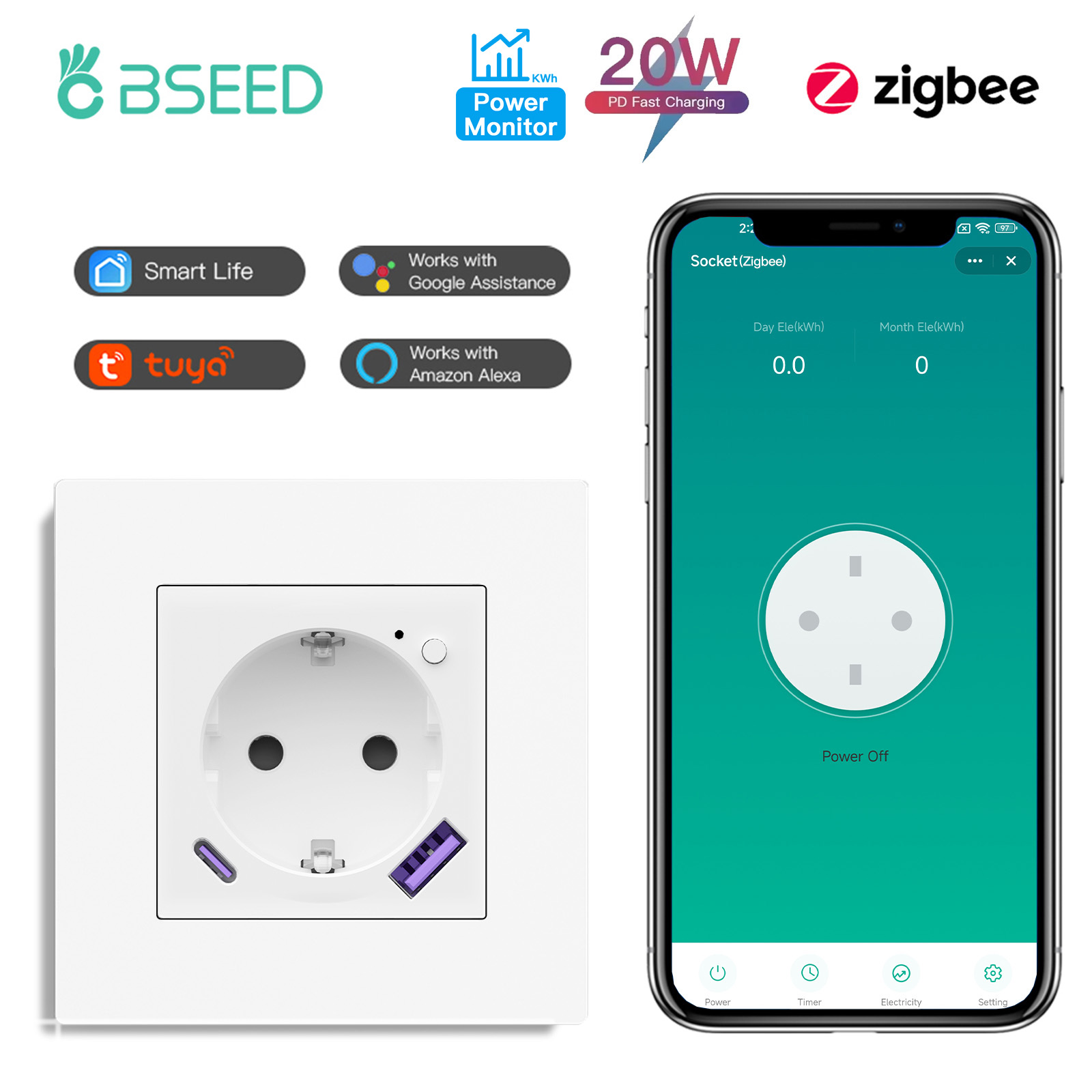BSEED Smart Socket Zigbee E-Se – Smart Wall Socket Bewertung und Preis
