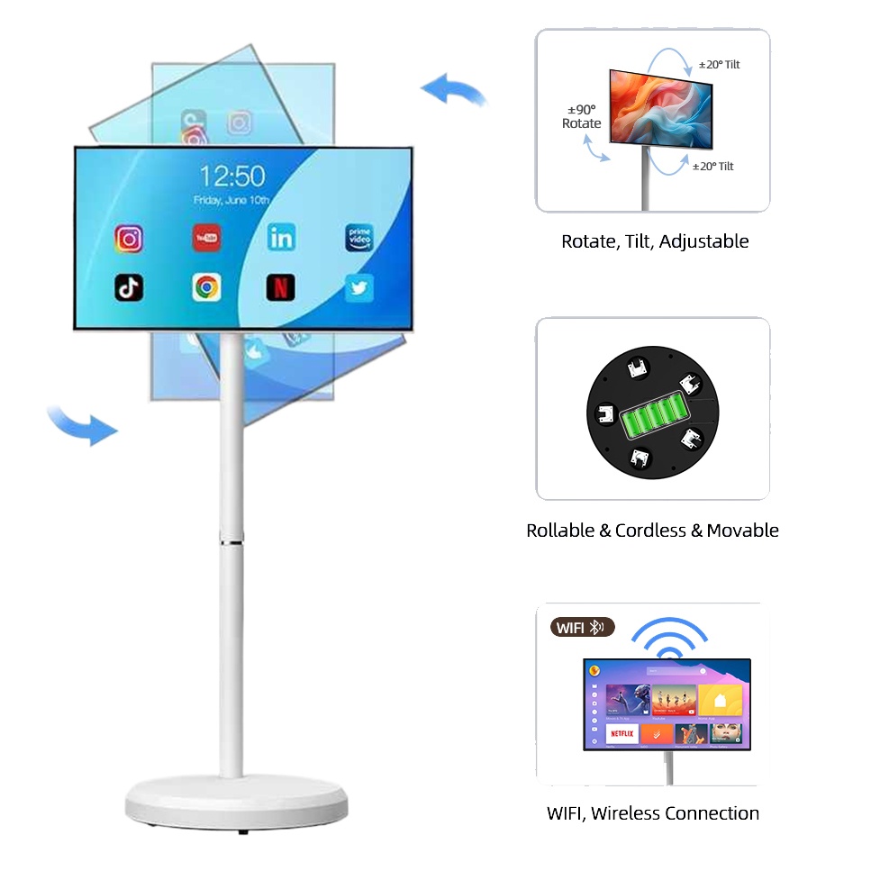 21,5-Zoll Beweglicher Smart-TV – Smart Home Tablet Bewertung und Preis