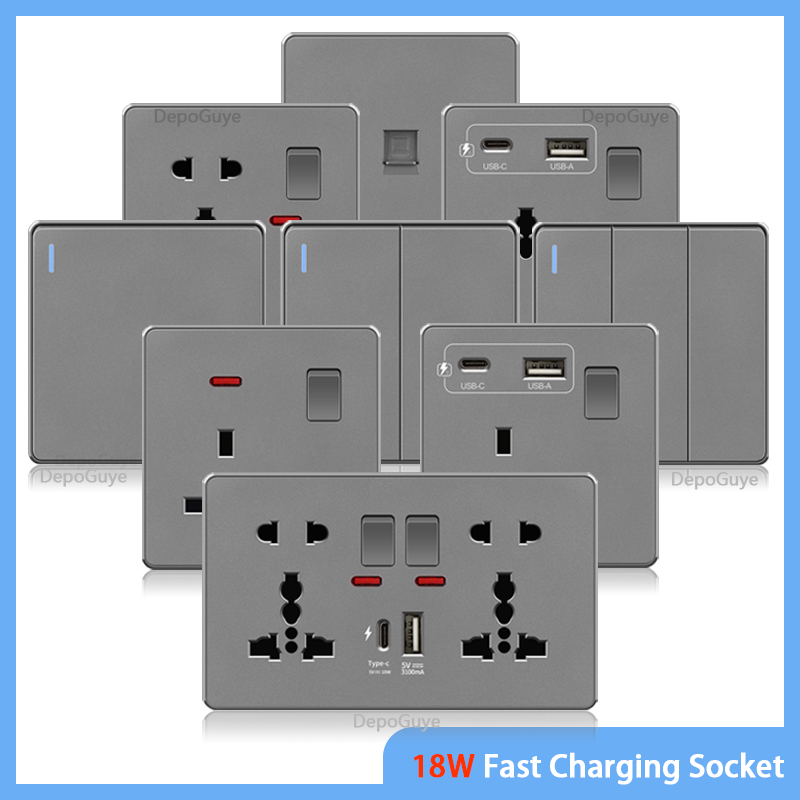 UK 13A mit USB Typ-C 18W Schne – Smart Wall Socket Bewertung und Preis