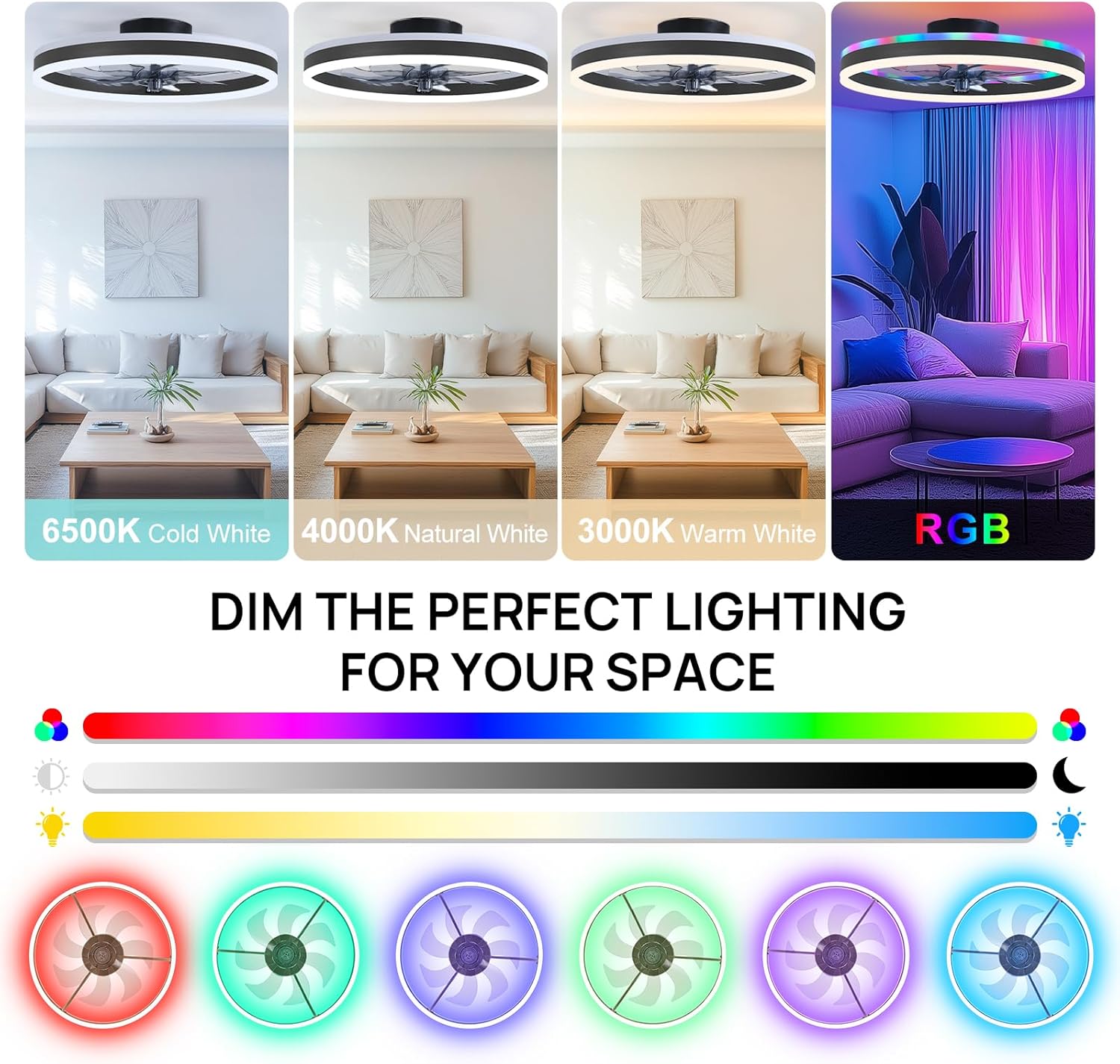 Intelligente RGB-Deckenventila – Smart Home Ventilation System Bewertung und Preis