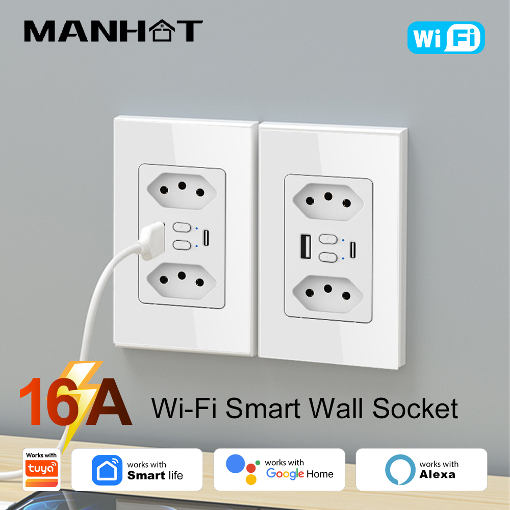 MANHOT WLAN-Smart-Steckdose fü – Smart Wall Socket Bewertung und Preis