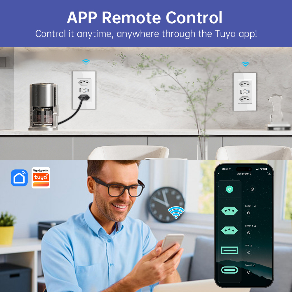 MANHOT WLAN-Smart-Steckdose fü – Smart Wall Socket Bewertung und Preis