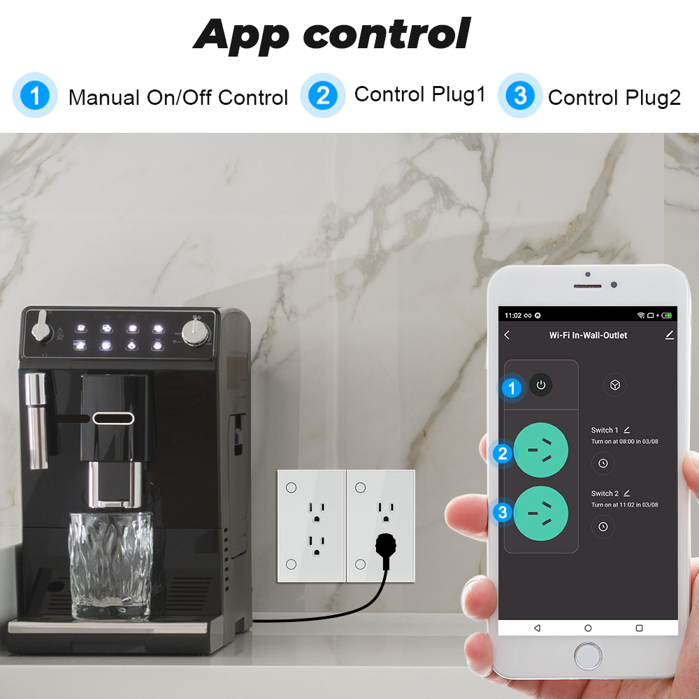 16A Tuya Wifi Sockel Us Stecke – Smart Wall Socket Bewertung und Preis